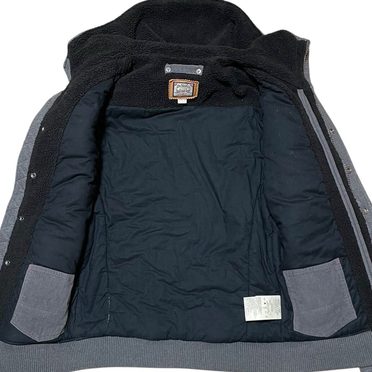 美品◎DIESEL 中綿入り ジップ パーカー ジャケット フード裏ボア