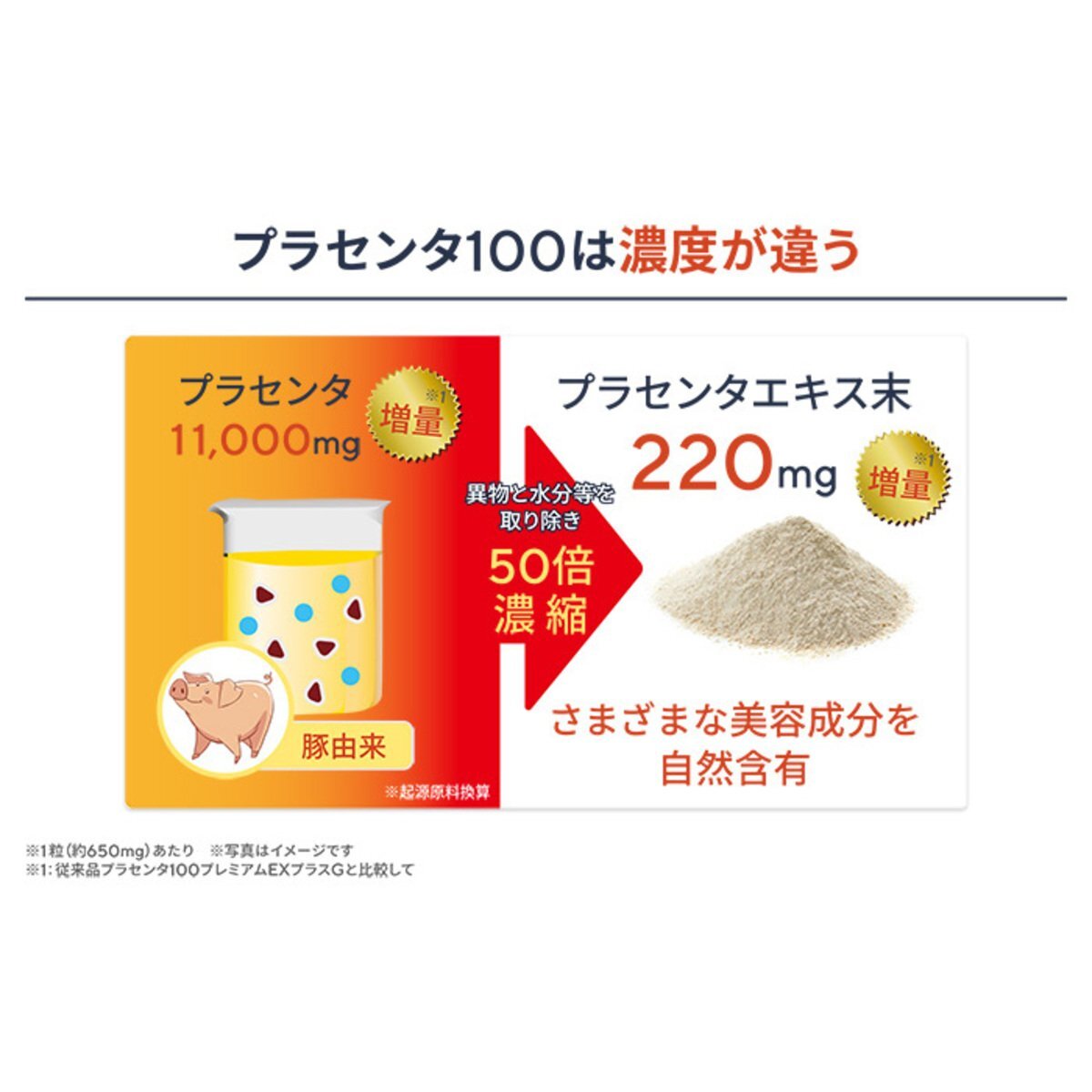 新品未開封】PLACENTA プラセンタ 100 Premium プレミアム EX++G 300粒 
