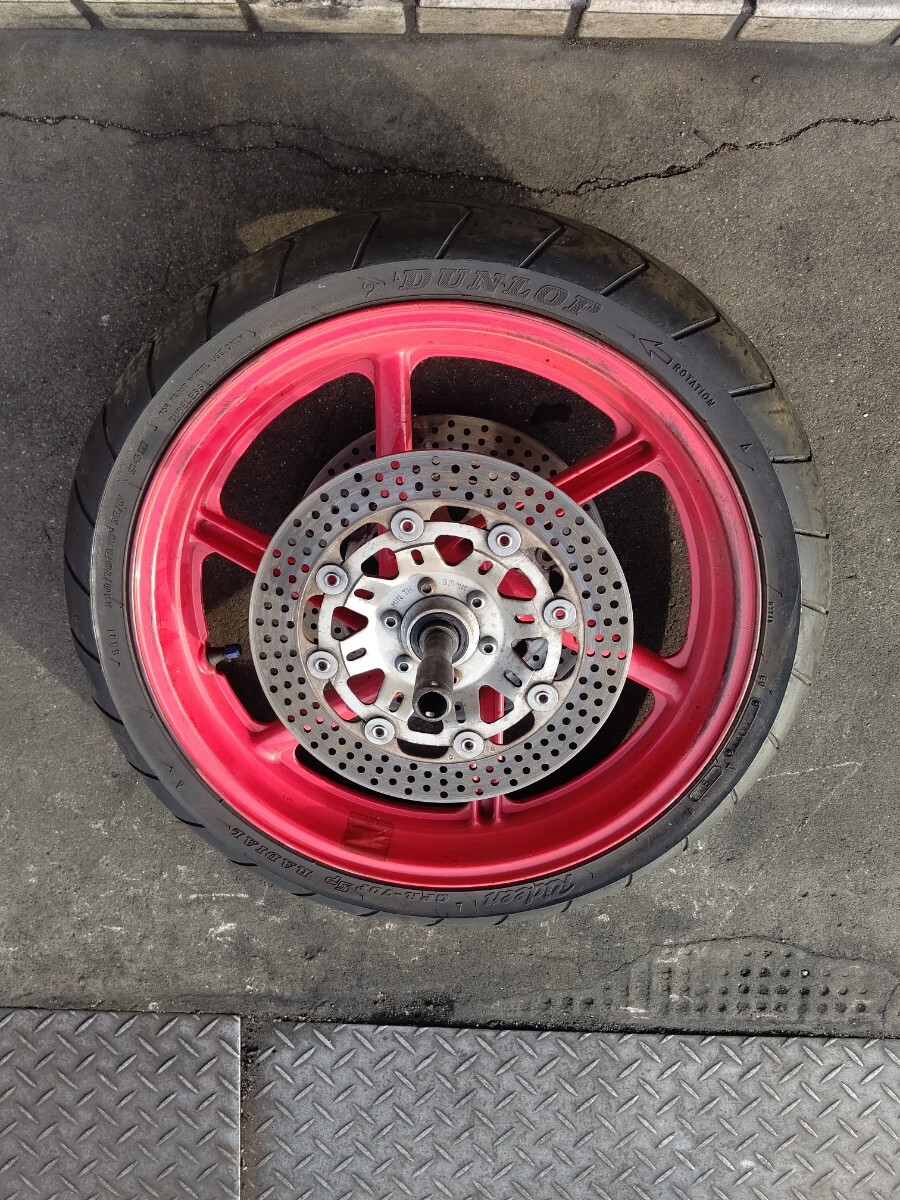 NSR250R SE MC21 フロントホイール 赤 アクスルシャフト付き NSR250R
