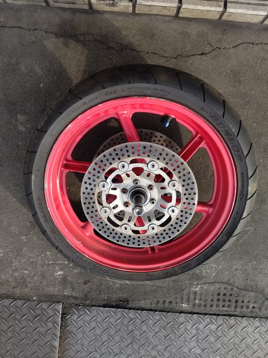 NSR250R SE MC21 フロントホイール 赤 アクスルシャフト付き NSR250R