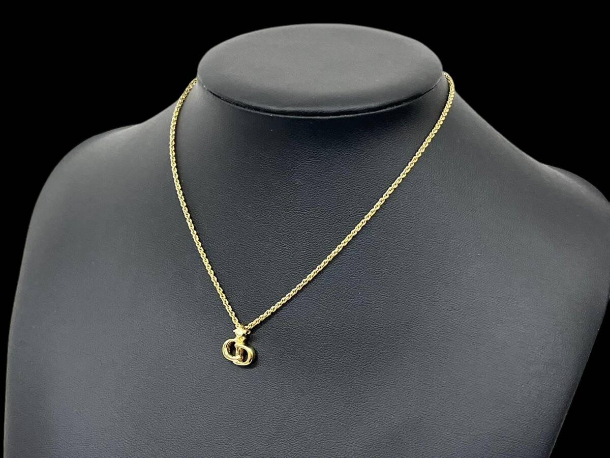 12M1 Christian Dior/クリスチャンディオール ネックレス CDロゴ 