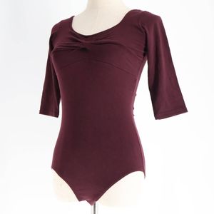 『送料無料』【美品 日本製 社交ダンス衣装】レッド Chacott チャコット レオタード 赤茶