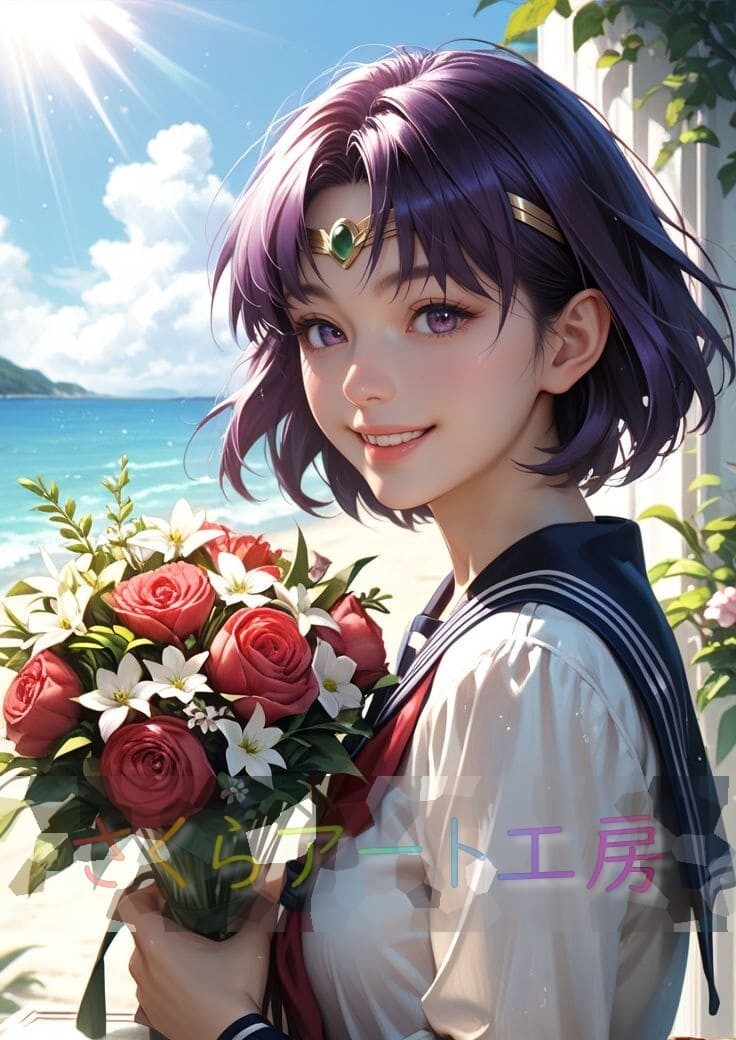BHG1-44 セーラームーン セーラーサターン 【1点もの】A4 ポスター