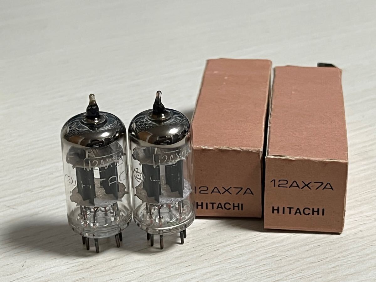 12AX7A 2本 日立 試験済 真空管 真空管 12AX7 日立 3本 中古 -6js6a