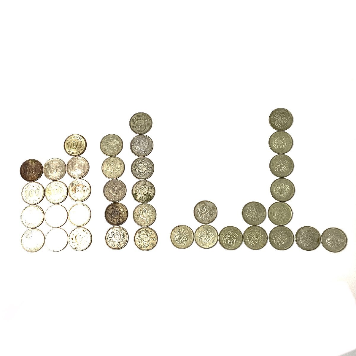 1-34655 38点 100円銀貨 東京五輪オリンピック13点/鳳凰11点/稲穂