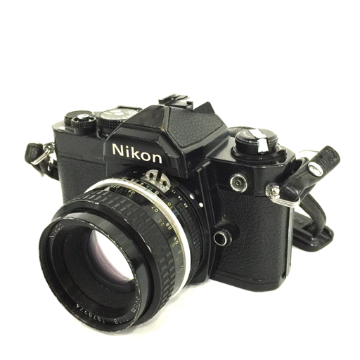 1円 Nikon FM ブラック NIKKOR 50mm 1:1.8 一眼レフ フィルムカメラ