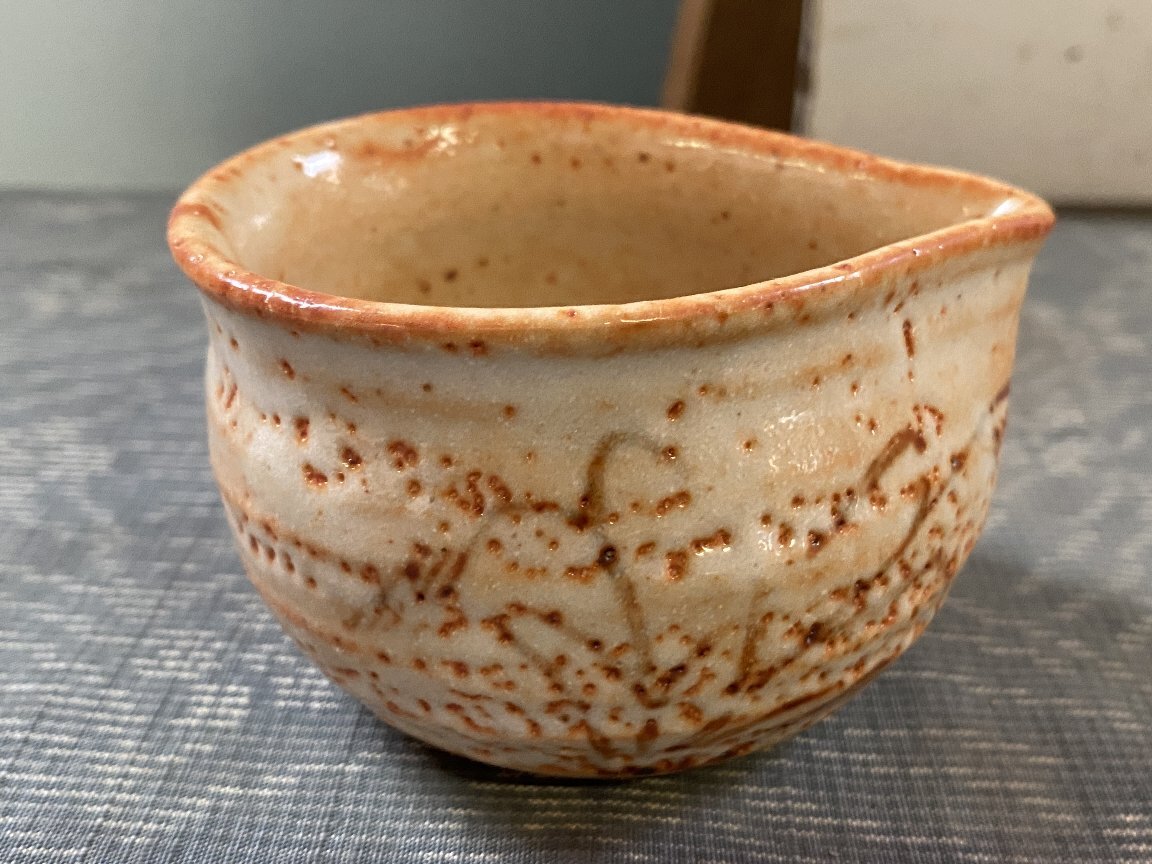 美陶窯 秀一作 宝瓶揃/茶器セット 7点 志野焼 共箱▽美濃焼煎茶道具