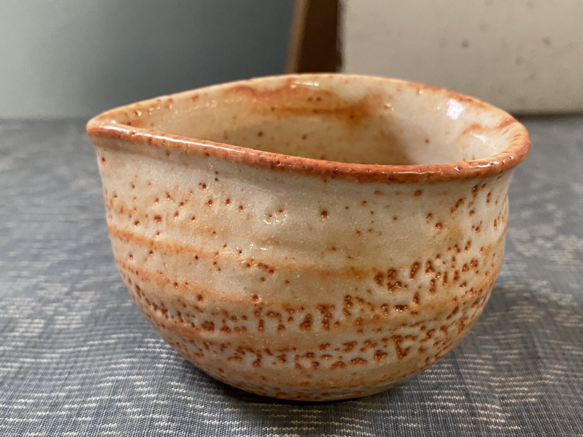 美陶窯 秀一作 宝瓶揃/茶器セット 7点 志野焼 共箱▽美濃焼煎茶道具