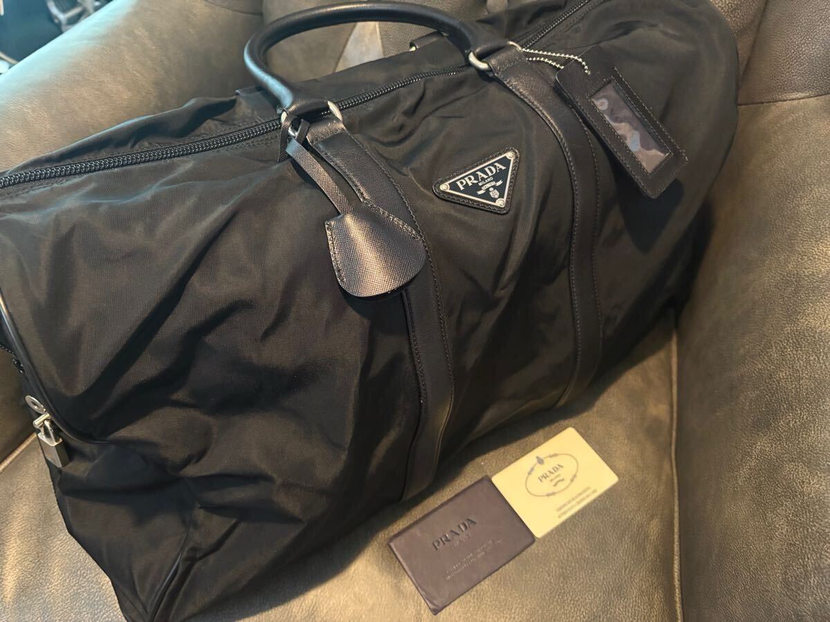 プラダ PRADA ボストンバッグ ナイロン ブラック テスートナイロン 