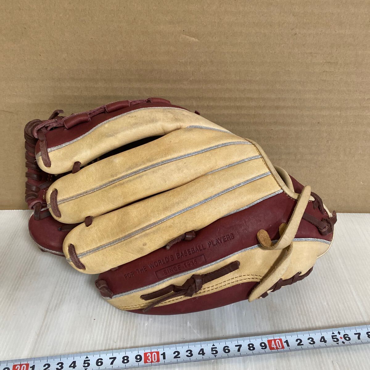 美品！本革 日本製 デサント The Stadium 投手用 グラブ グローブ