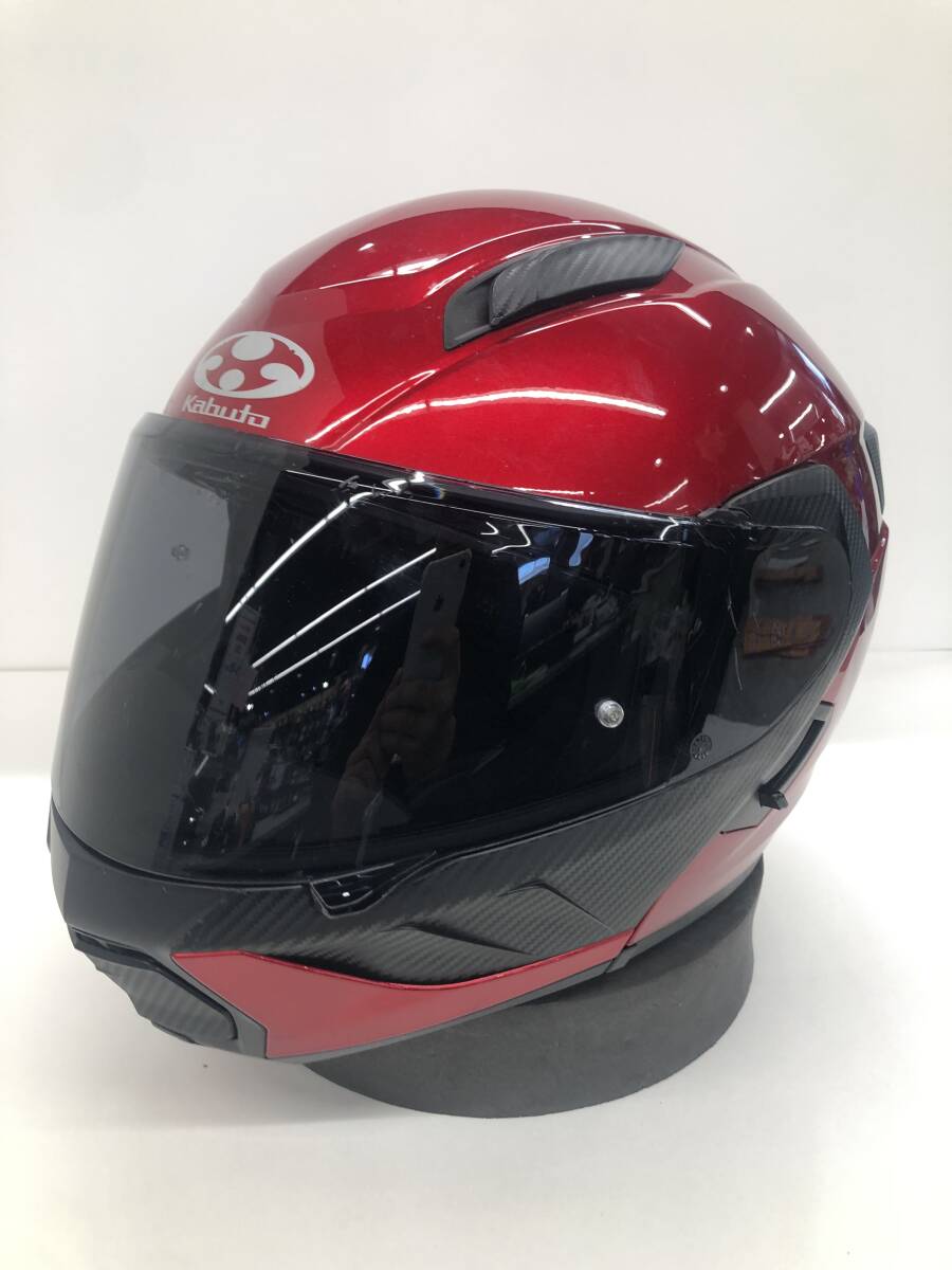 中古 OGK KABUTO RYUKI システムヘルメット シャイニーレッド Lサイズ