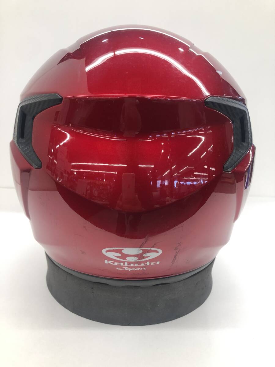 中古 OGK KABUTO RYUKI システムヘルメット シャイニーレッド Lサイズ