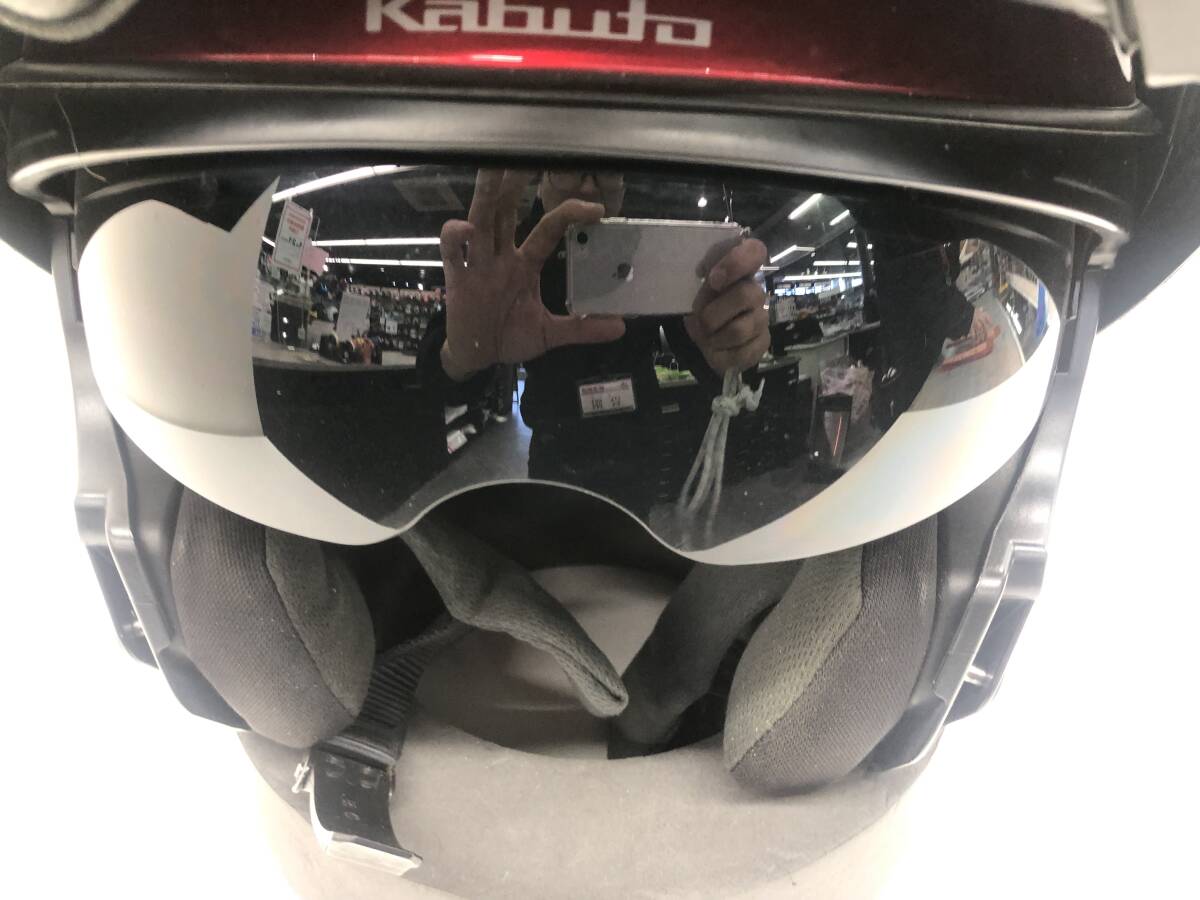 中古 OGK Kabuto システムヘルメット Lサイズ 中古 OGK KABUTO RYUKI システムヘルメット シャイニーレッド Lサイズ