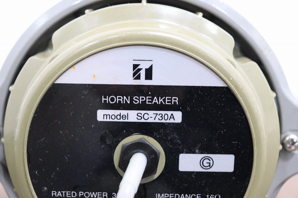J2399◆TOAcorporation◆車載用ホーン◆スピーカー2台セット◆動確済◆30W◆109db(1W.1ｍ)◆SC-730A_6