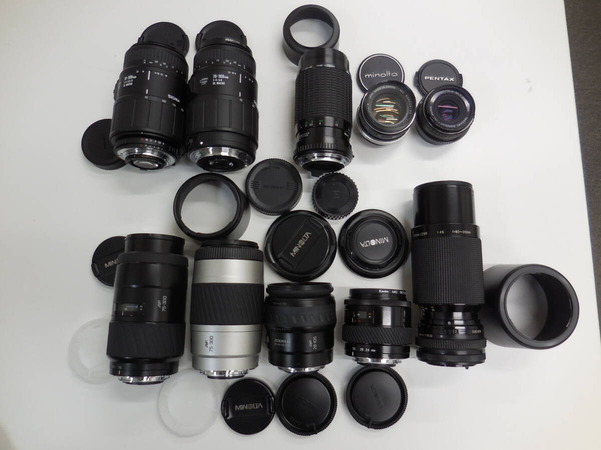 カメラ レンズ 10点 おまとめ 動作未確認 ジャンク MINOLTA SIGMA PENTAX 等_1