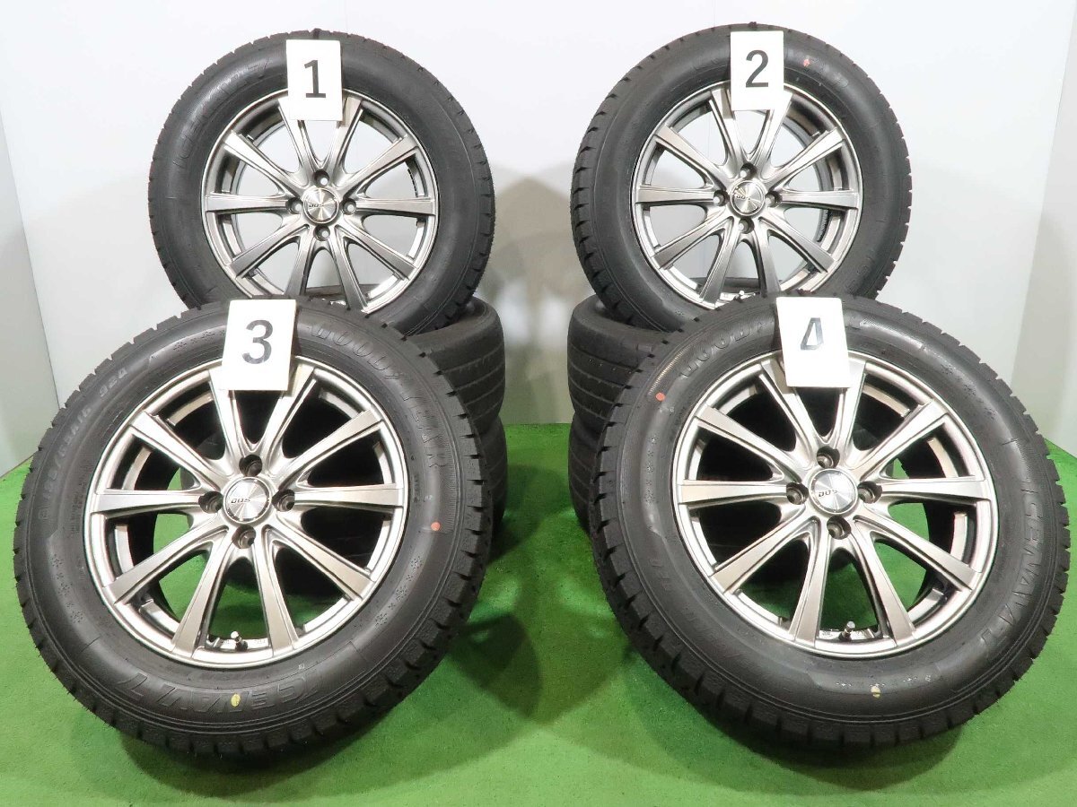 ライズ ロッキー 等 4本 DOS 16インチ 6J+43 4H 100 スタッドレス バリ