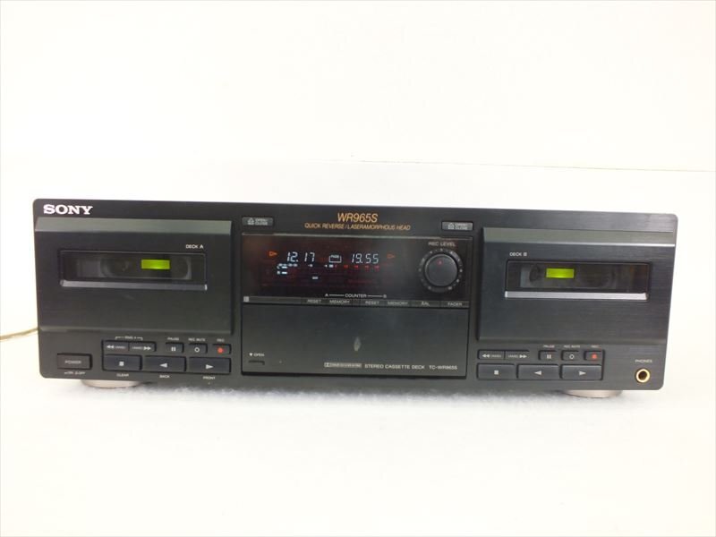 ジャンク品　SONY ステレオカセットデッキ TC-WR965S ♪ 1円スタート ♪ SONY ソニー TC-WR965S カセットデッキ 中古