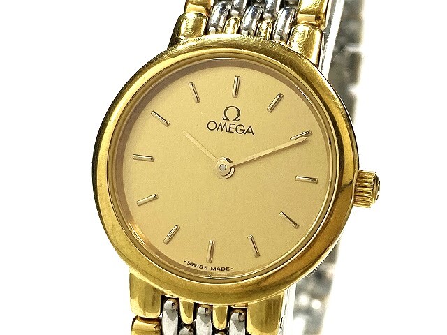 1円～ 中古 電池交換済み OMEGA オメガ デビル 6151/441.1 ラウンド SS