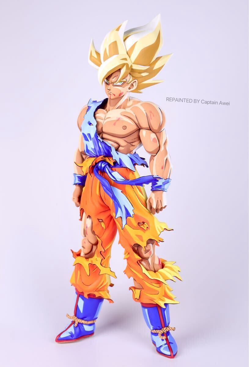 ドラゴンボールフィギュア超サイヤ人 孫悟空リペイント2D 1体限定　ピンク ドラゴンボールフィギュア 伝説の超サイヤ人 孫悟空 リペイント