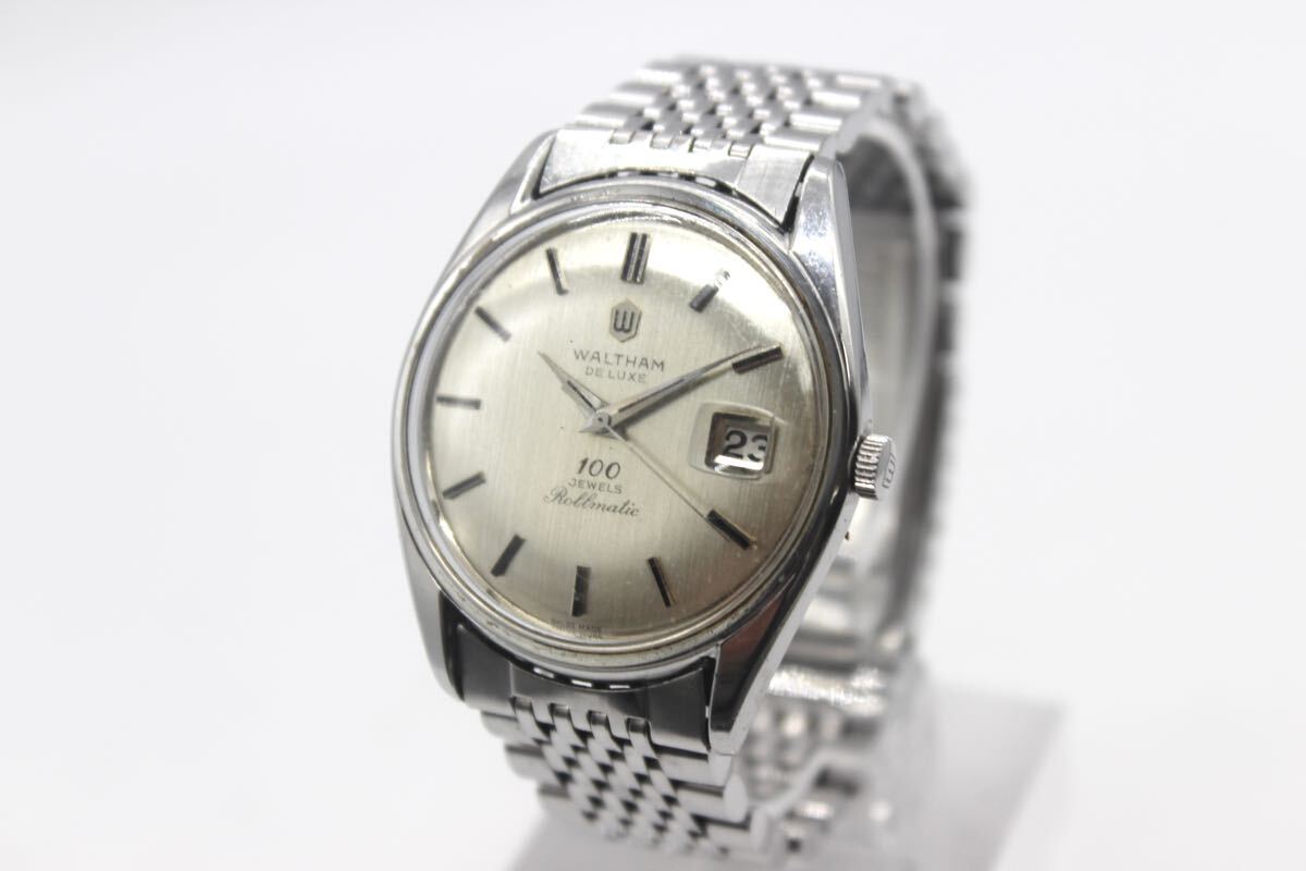 ウォルサム WALTHAM メンズ 腕時計 自動巻き DELUXE 100石 美品 希少 