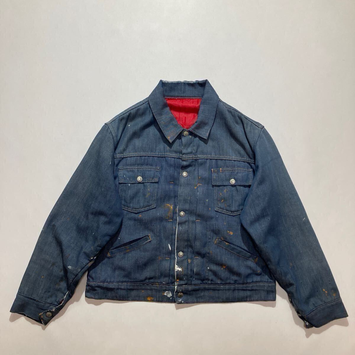 ビッグサイズ☆70s ランチクラフト 2nd バットダイ デニムジャケット