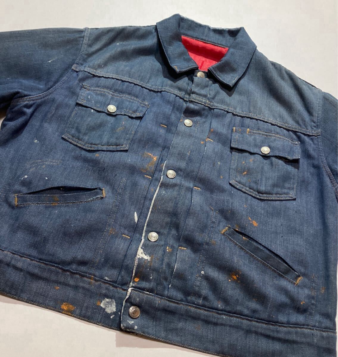 ビッグサイズ☆70s ランチクラフト 2nd バットダイ デニムジャケット