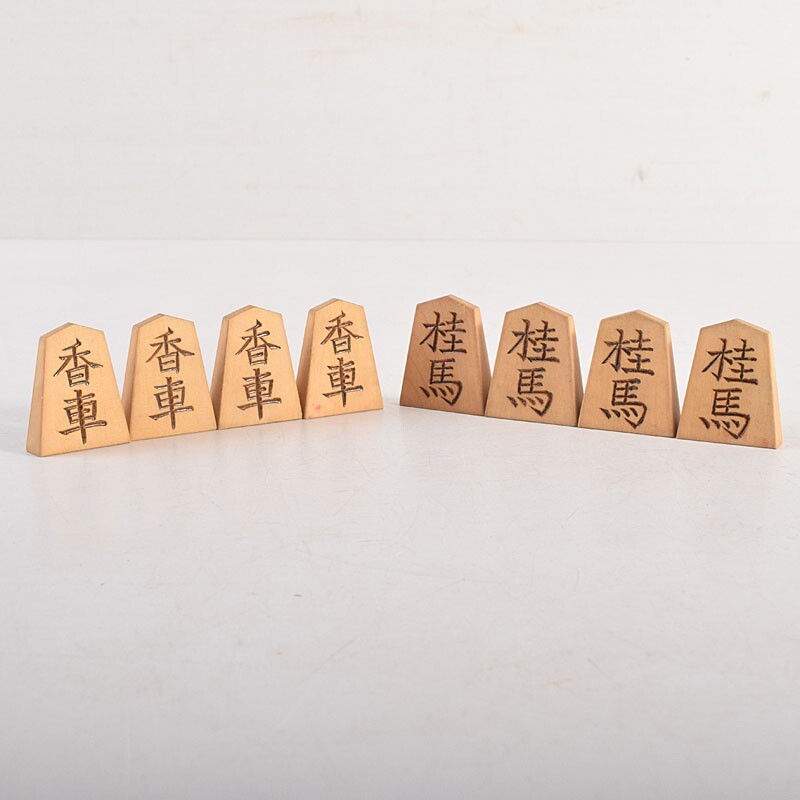 本黄楊製　玉舟書　木村作　将棋駒　木箱付　ACKE_8