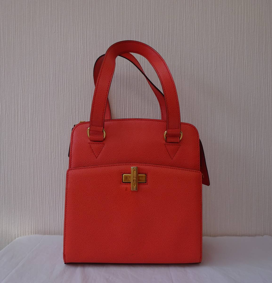 美品！　セリーヌ　CELINE ブギーバッグ　赤 セリーヌ ブギーバッグ ハンドバッグ トート レザー ホワイト系