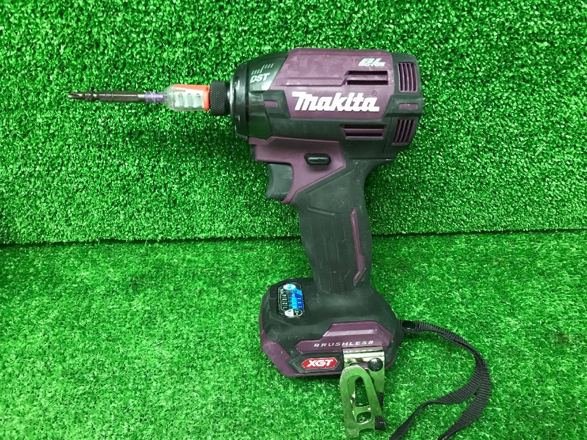 美品 makita マキタ 充電式インパクトドライバー TD002GDXAP 40V コードレス バッテリー 充電器付き オーセンティックパープル_2
