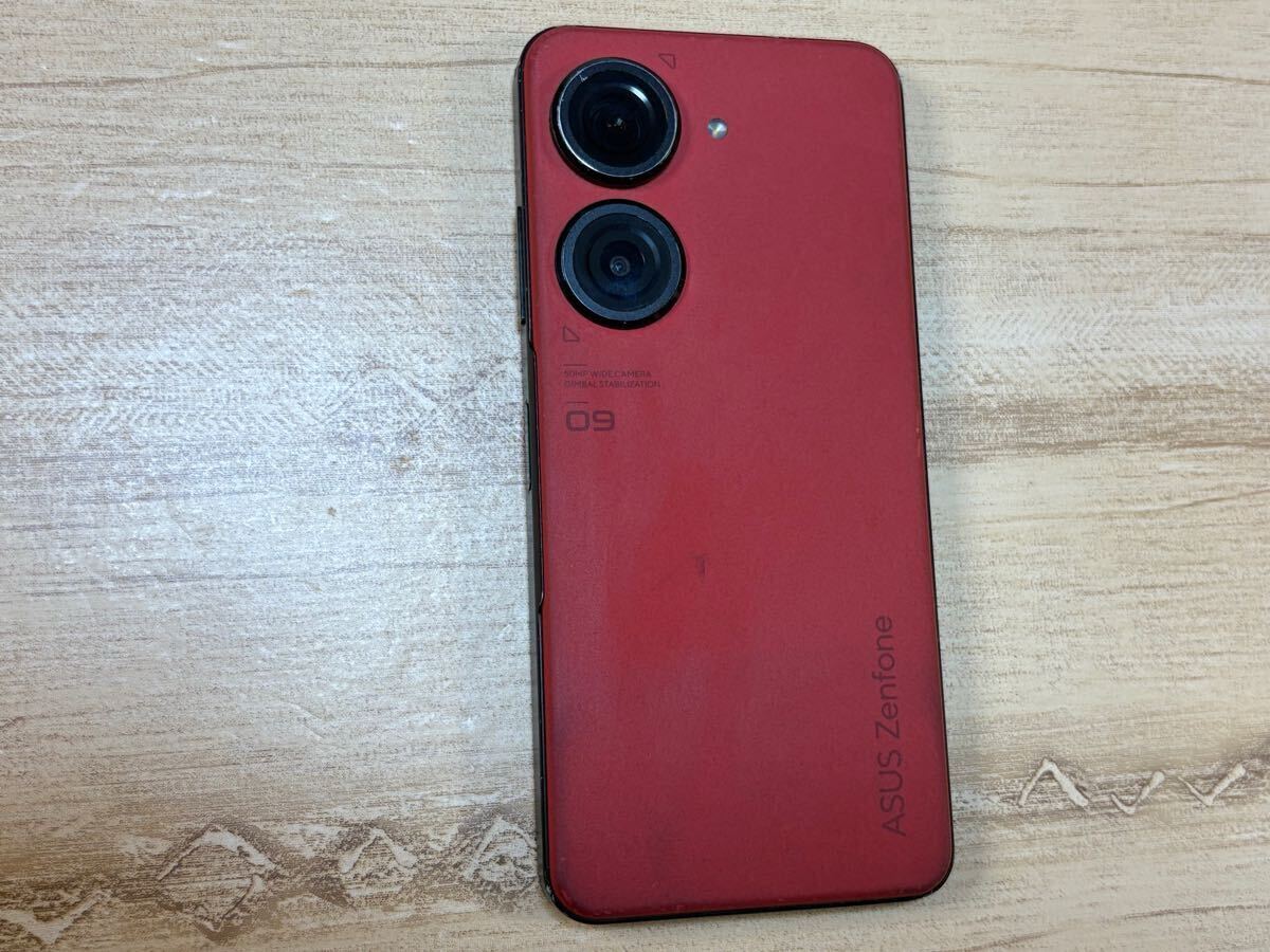 傷使用感あり ASUS Zenfone 9 SIMフリー 8GB/128GB レッド(Android 
