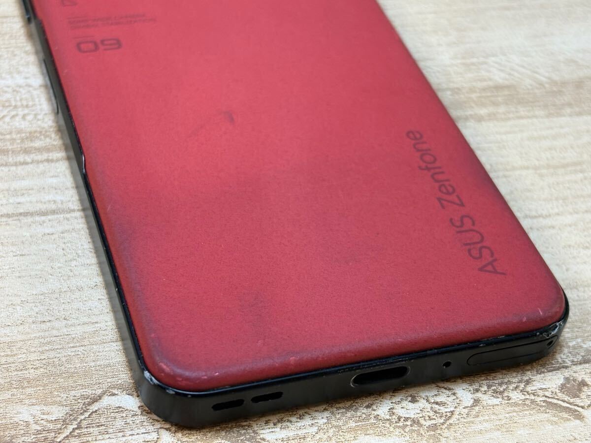 傷使用感あり ASUS Zenfone 9 SIMフリー 8GB/128GB レッド(Android 