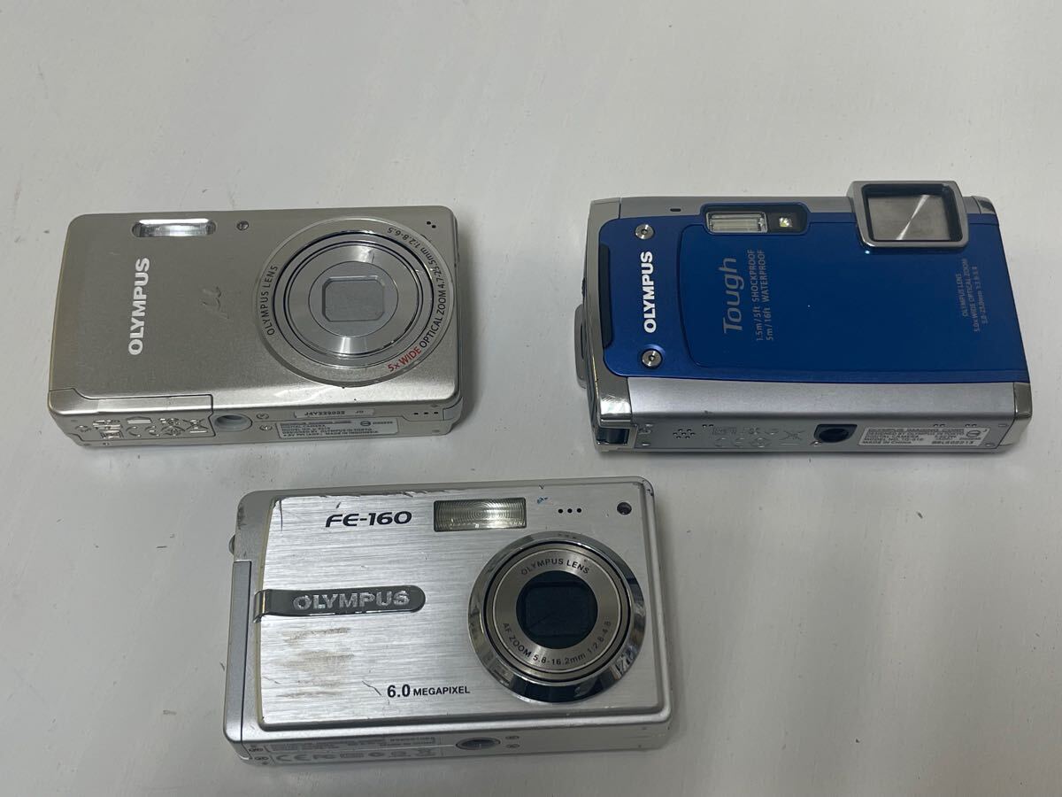 0145h OLYMPUS コンパクトデジタルカメラ まとめ 3台 FE-160 μ ミュー 