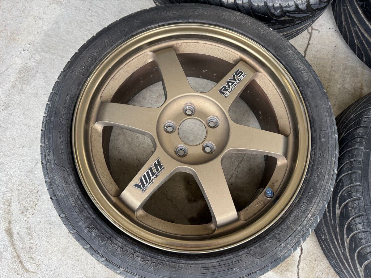 レイズ RAYS VOLKRACING TE37C ブロンズ 17インチ 7.5j +48 pcd100 4本