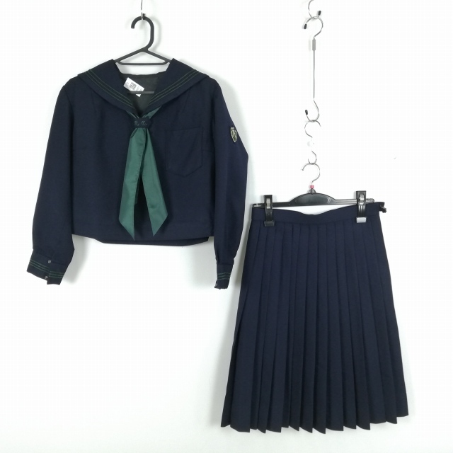 セーラー服 緑 スカート 制服 1円 セーラー服 スカート スカーフ 上下3点セット 冬物 緑3本線 女子 学生服 神奈川京浜女子大学横浜高校 紺  制服 中古 ランクC EY9801 学生服 売買されたオークション情報 Yahoo オークション 旧ヤフオク の商品情報をアーカイブ公開 -  オークファン aucfan com