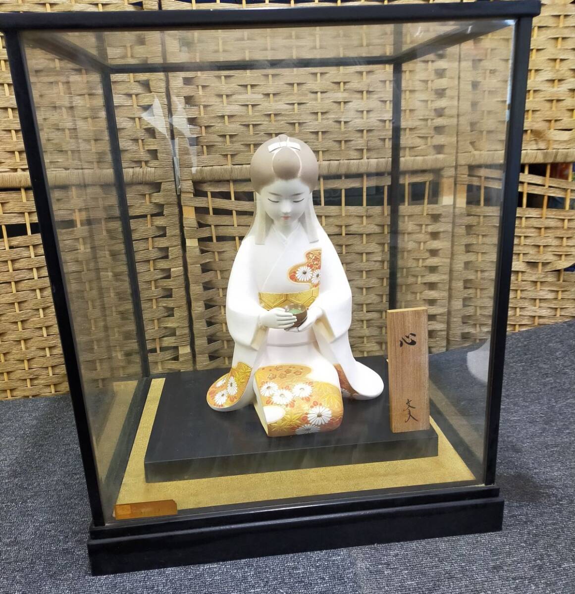 F01-20250121-010 博多人形 心 松尾文夫 日本人形 置物 人形 陶器 伝統