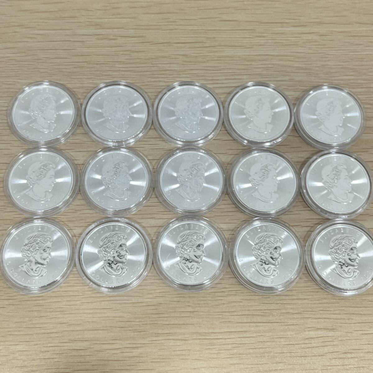 カナダ メープルリーフ銀貨 1オンス 2021年 15枚まとめ ⁄ 1oz