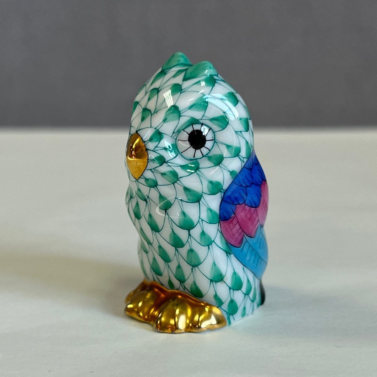 ヘレンド フクロウの陶磁器置物 7個セット 美術品・アンティーク