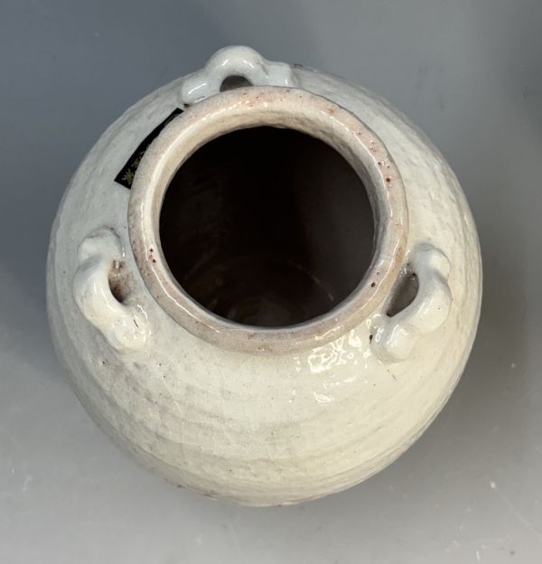 桔梗屋窯》五代 小三郎「美濃 花器」 美濃焼 花瓶 壷 華道具 花文 陶器