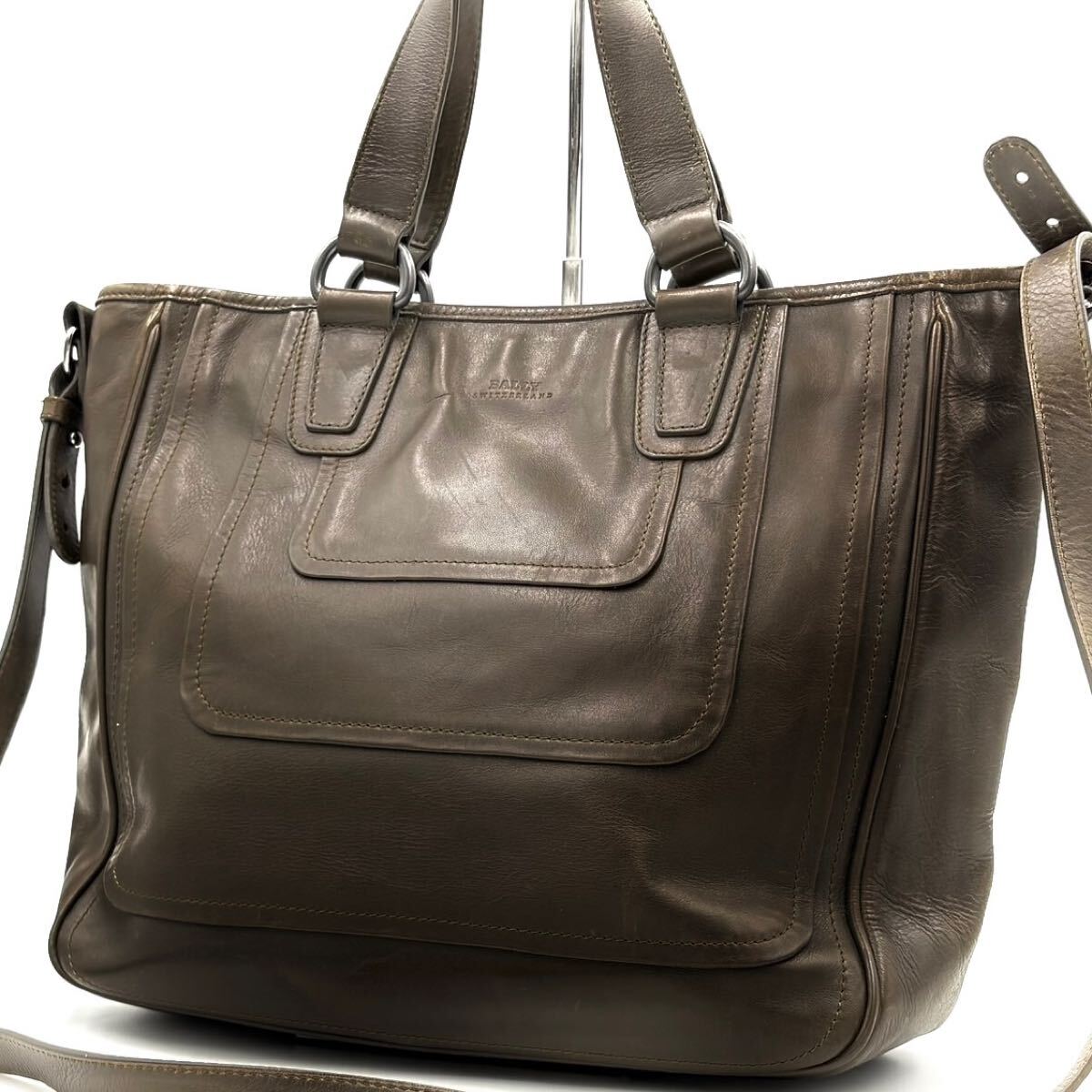 1円 【超希少カラー!!】 BALLY バリー トートバッグ ビジネス 2way