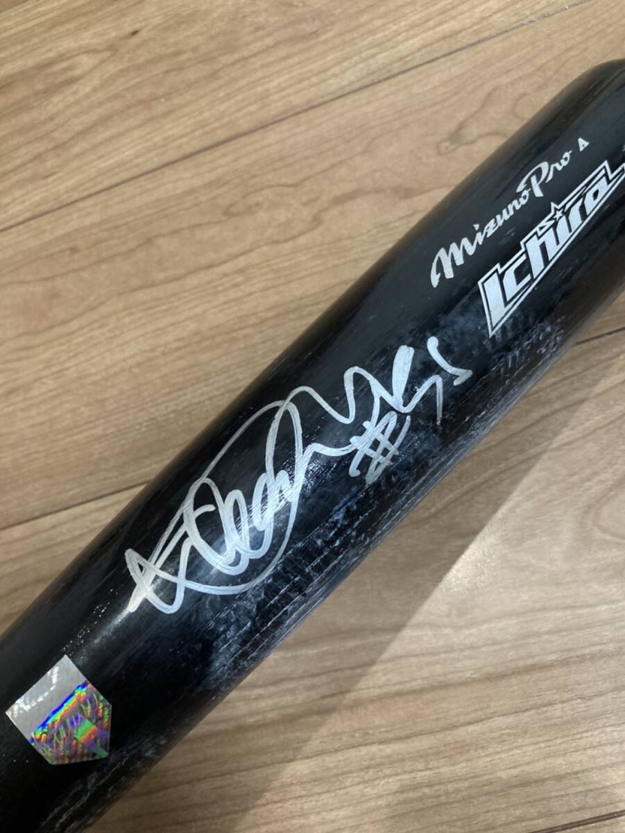 祝 米野球殿堂入り イチロー選手 マイアミ・マーリンズ 2016年 MLB 公式戦 実使用 直筆サイン入り バット 3000本安打 ミルクリーク 保証書_1