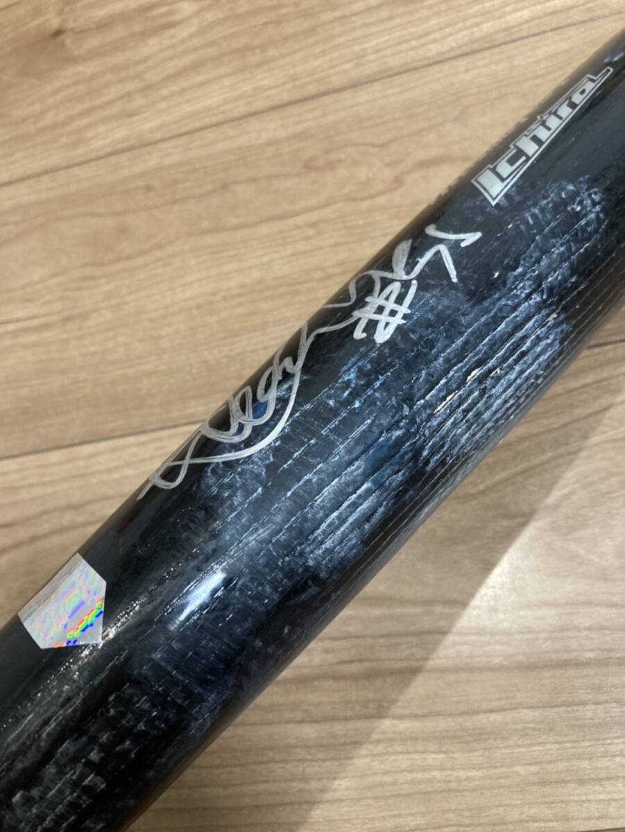 祝 米野球殿堂入り イチロー選手 マイアミ・マーリンズ 2016年 MLB 公式戦 実使用 直筆サイン入り バット 3000本安打 ミルクリーク 保証書_3