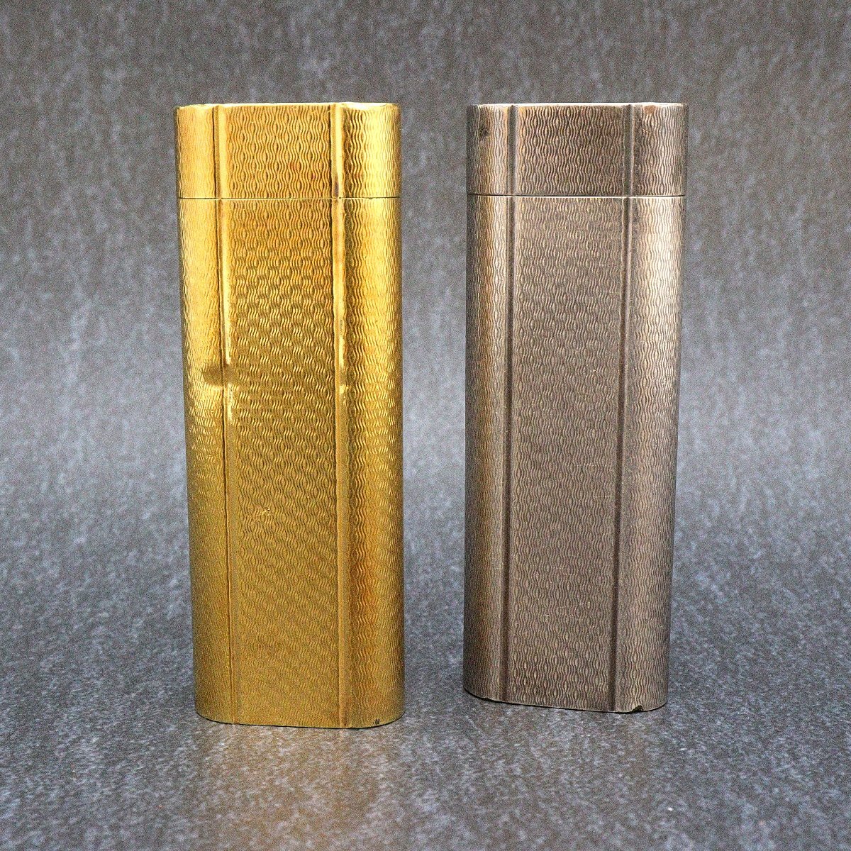 カルティエ Cartier オーバル ゴールド/シルバー 2点 ブランドライター 