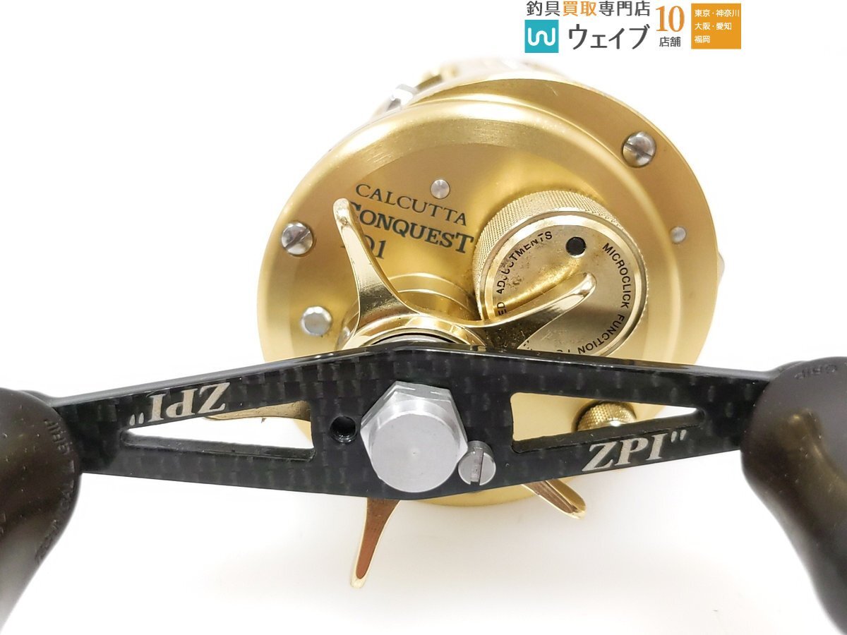 シマノ 01 カルカッタコンクエスト 101 ZPI テクノフォーミュラ Mg スプール RC-601 LB・85mmハンドル換装_5