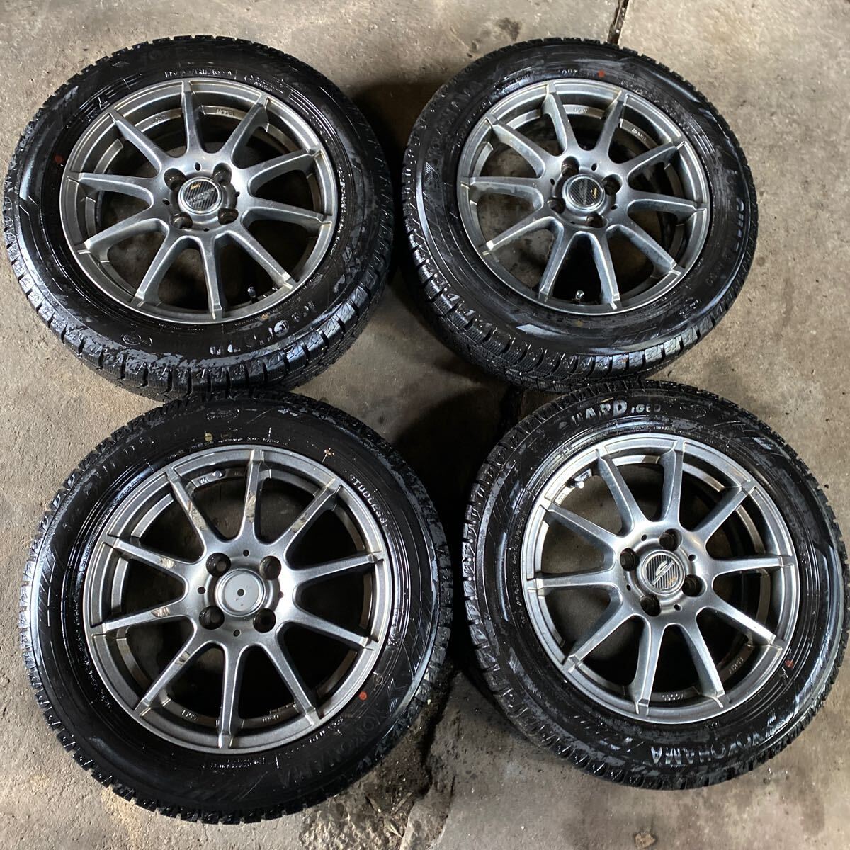 車 バリ溝グッドイヤースタッドレスセット185/60R15旧型シエンタ 送料無料