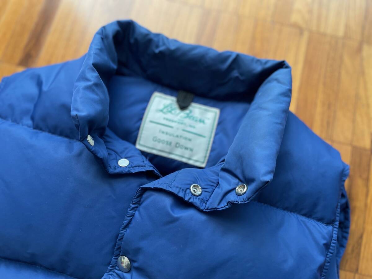 special vintage 希少 筆記体タグ L.L.Bean 70'S DOWN VEST NAVY BLUE