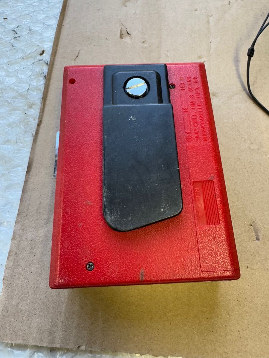 ◇SANYO サンヨー ポータブルカセットプレーヤー MR-JJ4Sレッド 動作