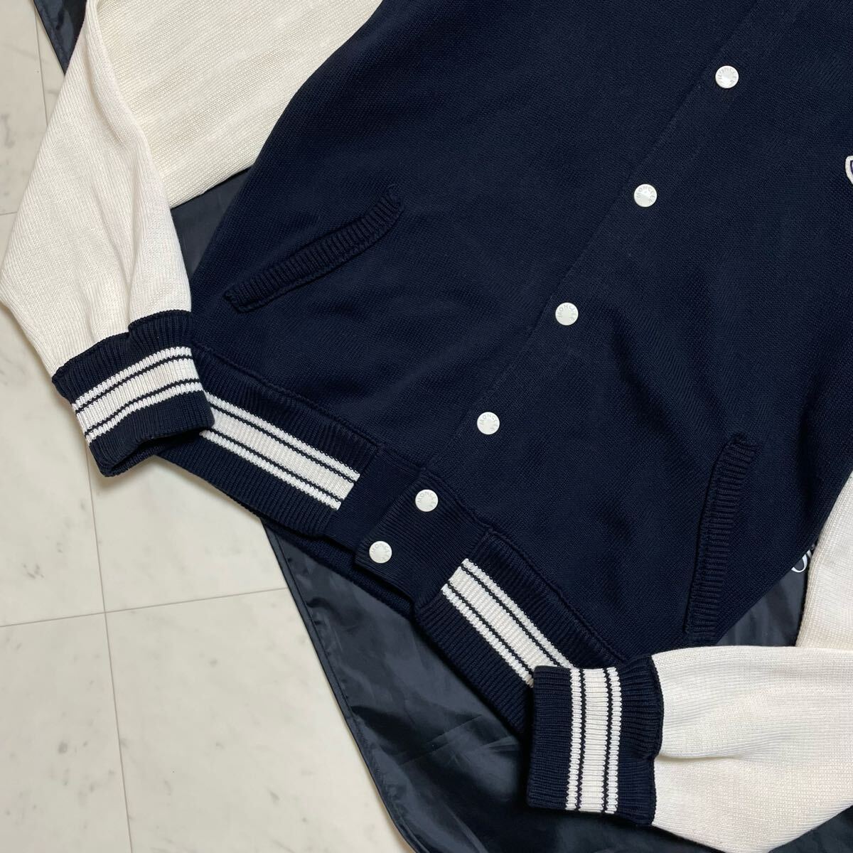 XLサイズ☆ MONCLER モンクレール MAGLIA TRICOT CARDIGAN バイカラー 
