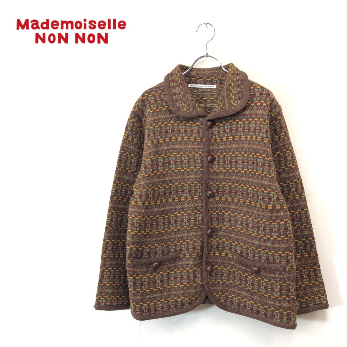 未使用美品 マドモアゼルノンノン カシミヤブレンドジャケット 