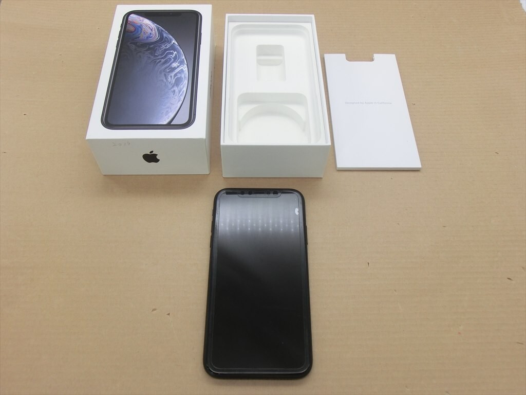T【4む-09】【60サイズ】▲iPhone XR docomo ブラック 64GB 81％ IMEI判定 [〇] スマホ/アイフォン/簡易動作確認済/※傷・欠品有