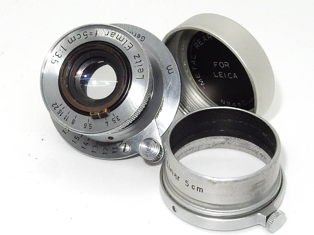 ★良品★ LEICA ライカ Elmar 5cm F3.5 L39 沈胴 希少フード付属 #L051